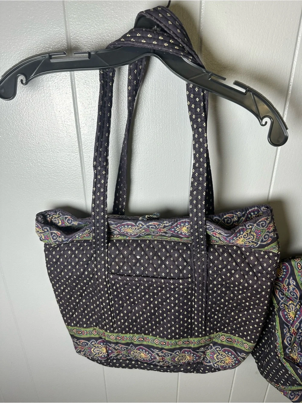 Vera Bradley set of three Quilted Tote duffle bagsPaisley Edge and Monogram